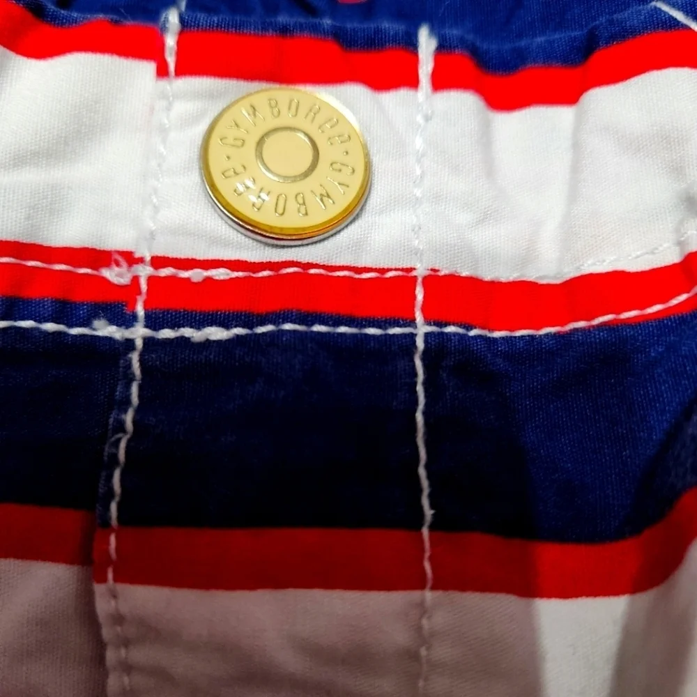 Gymboree Red White Blue Striped Unisex Size 6 Shorts USA America Patriotic